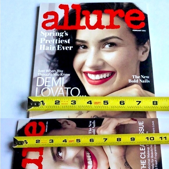 NEW ALLURE MAGAZINE FEBRUARY 2016 DEMI LOVATO THE CLEAN ISSUE - Picture 5 of 12